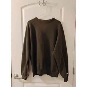 Champion Long Sleeve Brown Sweatshirt Vintage | Unisex L | Pre-Owned